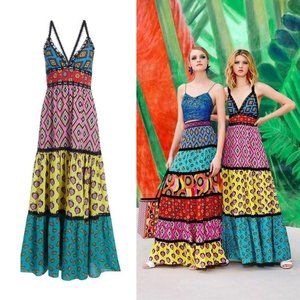 Alice + Olivia Colorful Geometric Maxi Dress